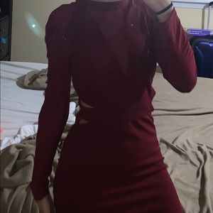 Fashion Nova Burgundy Dress